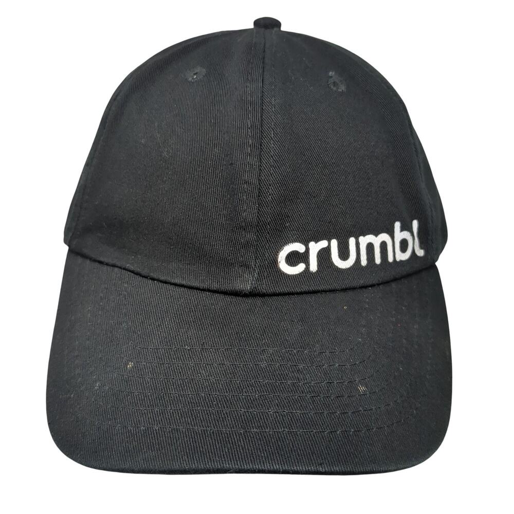 Crumbl Slideback Baseball Cap Black One Size Adjustable 6 Panel Vented Holes